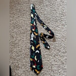 Gold.City Haunting Ghosts Necktie Mens Tie Halloween Spooky Scary Necktie